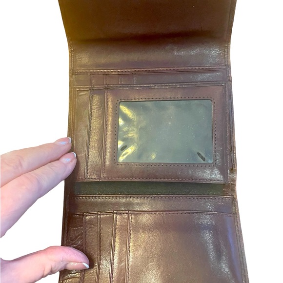 Vintage Concho or Concha  Ralph Lauren leather hand tooled cutout wallet - Picture 2 of 5